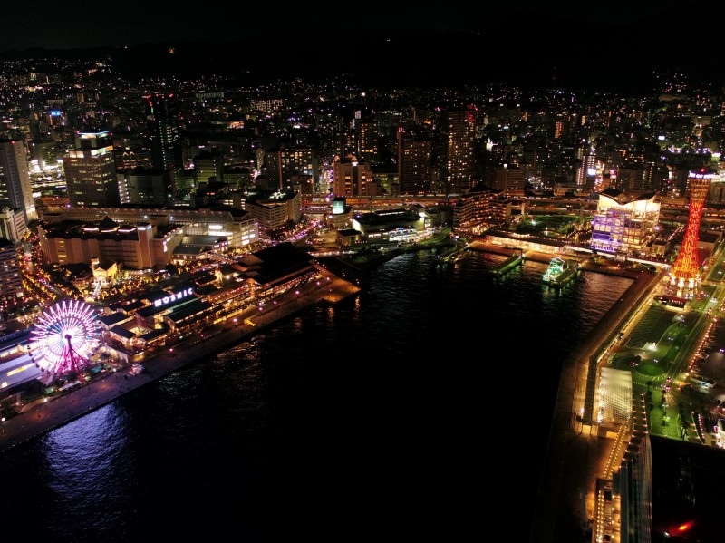 神戸風景 神戸ベイエリアの風景 ポートタワーとメリケンパーク – フリー（無料